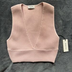 Babaton Sculpt Knit Deep V Tank